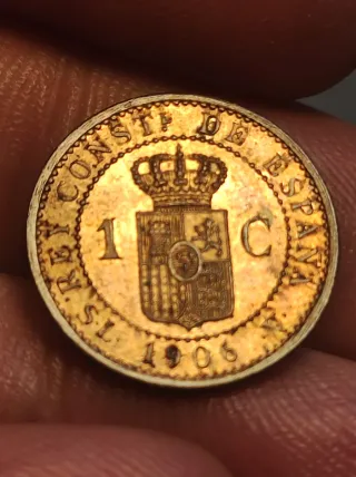 Moneda 1 Céntimo Alfonso XIII 1906