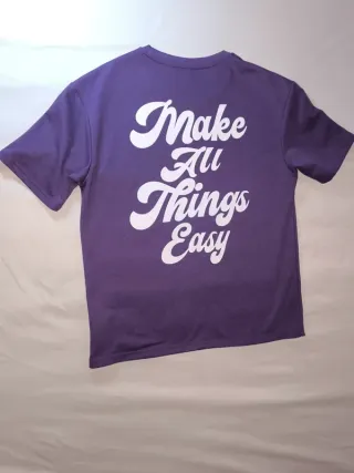 Camiseta Morada Shein Letras Talla M