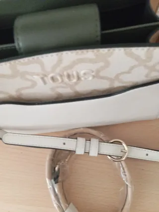 Bolso Tous Beige y Blanco y verde