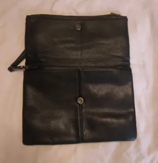 Bolso de mano piel serpiente y negro