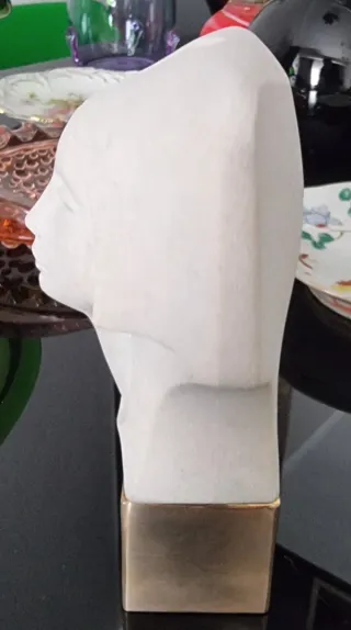 Escultura Art Deco Vintage antigua Mujer Piedra