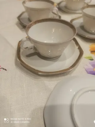 Juego de 7 tazas de café de porcelana