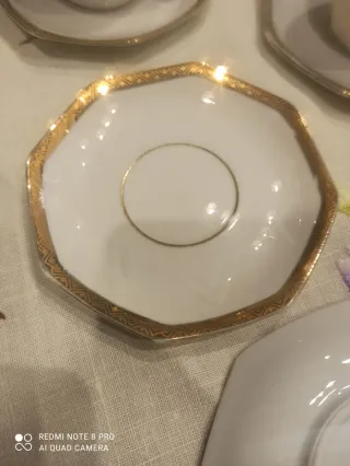 Juego de 7 tazas de café de porcelana