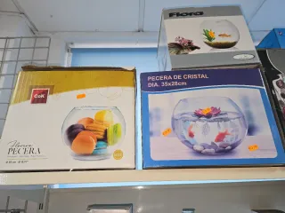 Pecera de cristal redonda 35cm