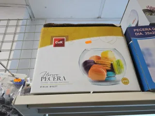 Pecera de cristal redonda 35cm