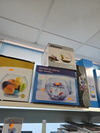 Pecera de cristal redonda 35cm