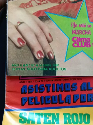 Revistas de adultos años 70 y 8o Clima y Hip