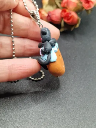 Collana Fimo Gatto Nero su Ciambella