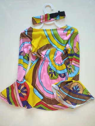 Disfraz Hippie Niña 3-4 Años