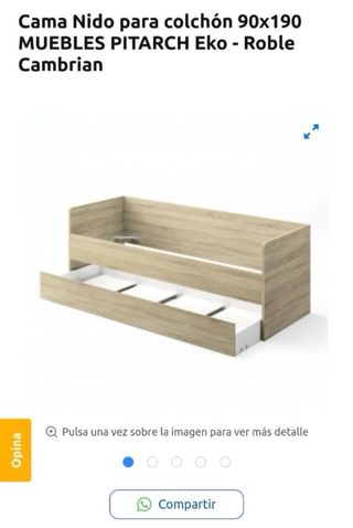 Cama nido de madera con colchones