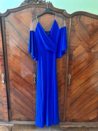 Vestido largo fiesta azul