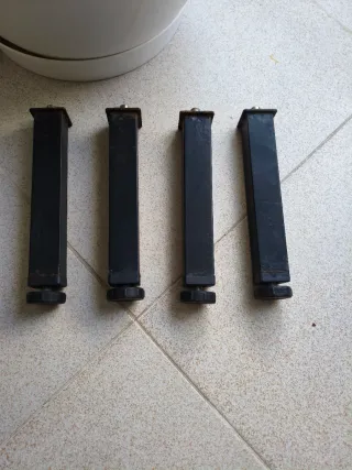Pack 4 Patas Negras Ajustables