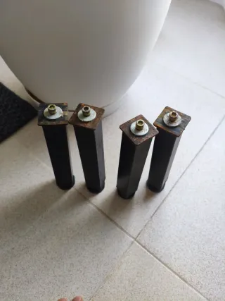 Pack 4 Patas Negras Ajustables