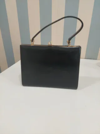 Bolso vintage piel negra