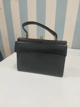 Bolso vintage piel negra