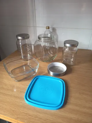 Tarros y fiambrera de cristal Duralex