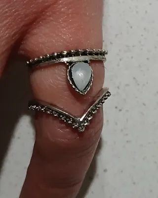 2 anelli donna argento antico