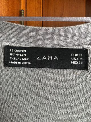 Chaqueta punto Zara mujer gris