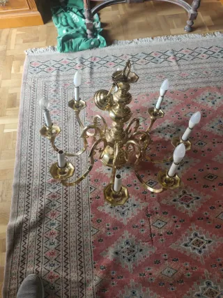 Lampara clasica salón 8 brazos