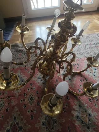 Lampara clasica salón 8 brazos