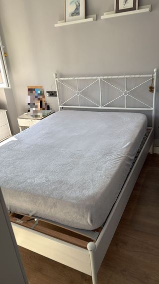 Estructura de somier metálico y madera