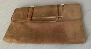 Pochette vintage anni '70 pelle scamosciata