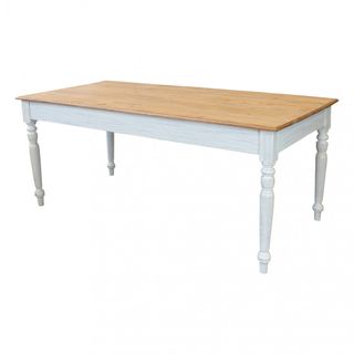 Tavolo da Pranzo in Mogano 180x90 cm Con Cassetti