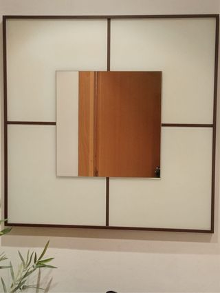 Espejo Cuadrado Madera y Cristal 80x80 total