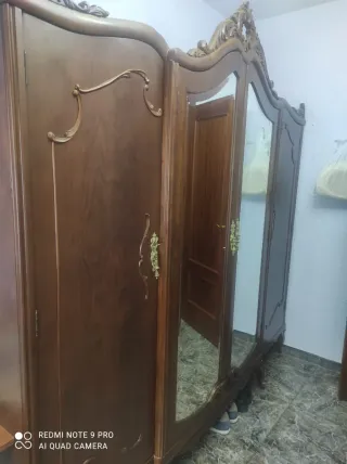 Muebles antiguos restaurados de madera Cabezero