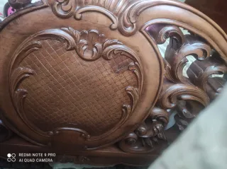 Muebles antiguos restaurados de madera Cabezero