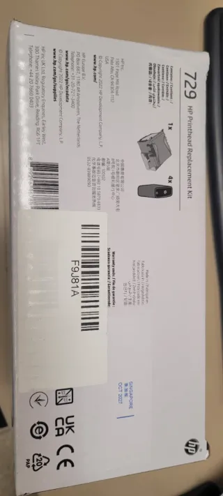 4 Cartuchos Tinta HP 728 (Cyan, Magenta, Yellow, B