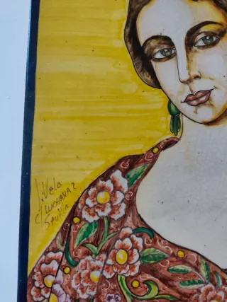 Azulejo Juan Vela Navarro Flamenca
