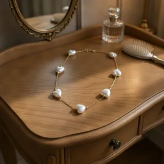 Collar LOVE Corazones Oro 18k Chapado