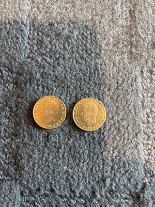 2 Monedas Españolas 1980 Rey Juan Carlos I