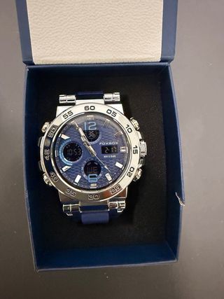 Reloj FOXBOX Azul y Plateado