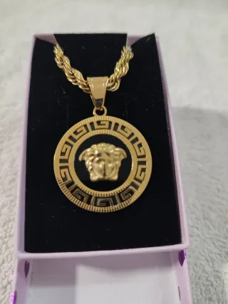 Colgante Versace Medusa Acero Inoxidable Dorado