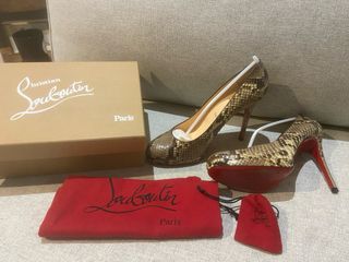 Zapatos Louboutin Piel Serpiente Talla 39.5