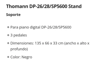 Piano Digital Thomann DP-26 + Mueble + Banco