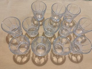 Set 12 Vasos Chupito Cristal Tallado