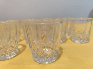 Set 12 Vasos Chupito Cristal Tallado