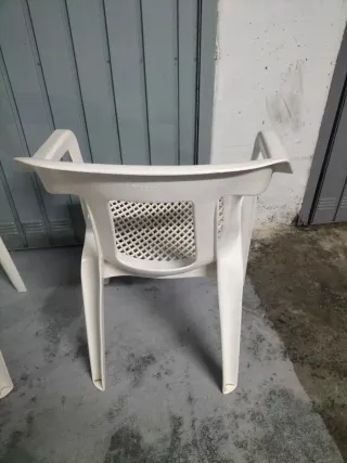 Lote de tres sillas de terraza jardín en perfecto