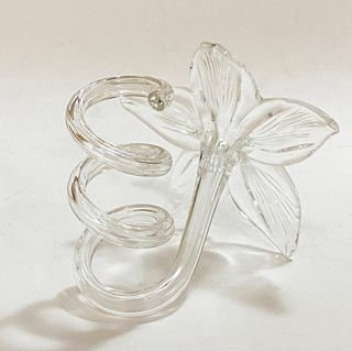 Portacandele Fiore Vetro Trasparente