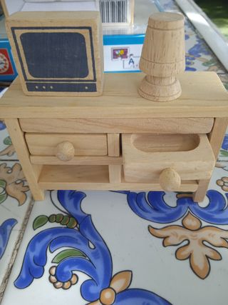 Mobiliario Salón Madera Casa Muñecas