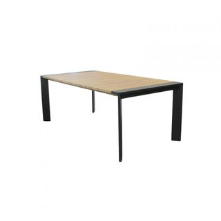 Tavolo Allungabile Alluminio Effetto Legno 150/200