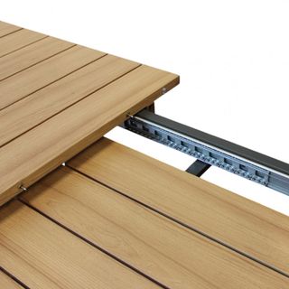 Tavolo Allungabile Alluminio Effetto Legno 150/200