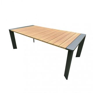 Tavolo Allungabile Alluminio Effetto Legno 150/200