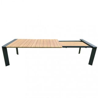 Tavolo Allungabile Alluminio Effetto Legno 150/200