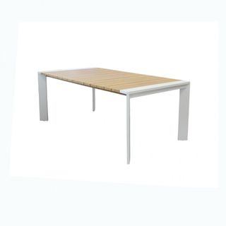 Tavolo Allungabile Alluminio Effetto Legno 150/201