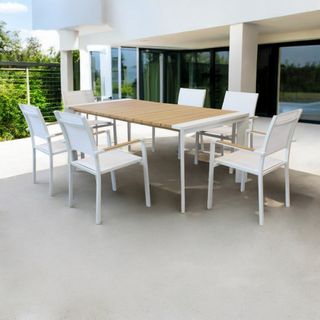 Tavolo Allungabile Alluminio Effetto Legno 150/201