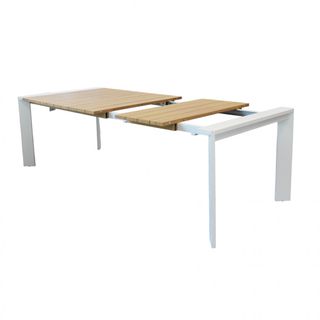 Tavolo Allungabile Alluminio Effetto Legno 150/201